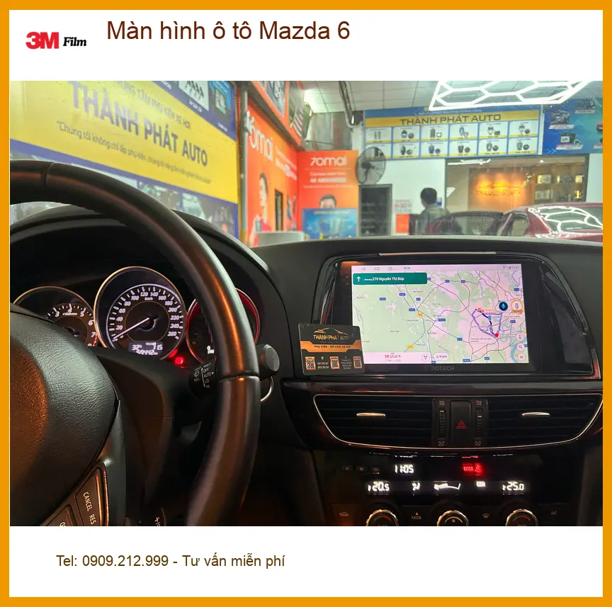 Địa chỉ lắp màn hình Android Mazda 6 cho Anh Hải tại Quận 6 để giải trí ảnh thực tế 2