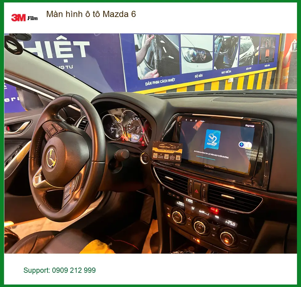 Địa chỉ lắp màn hình Android Mazda 6 cho Anh Hải tại Quận 6 để giải trí ảnh thực tế 4