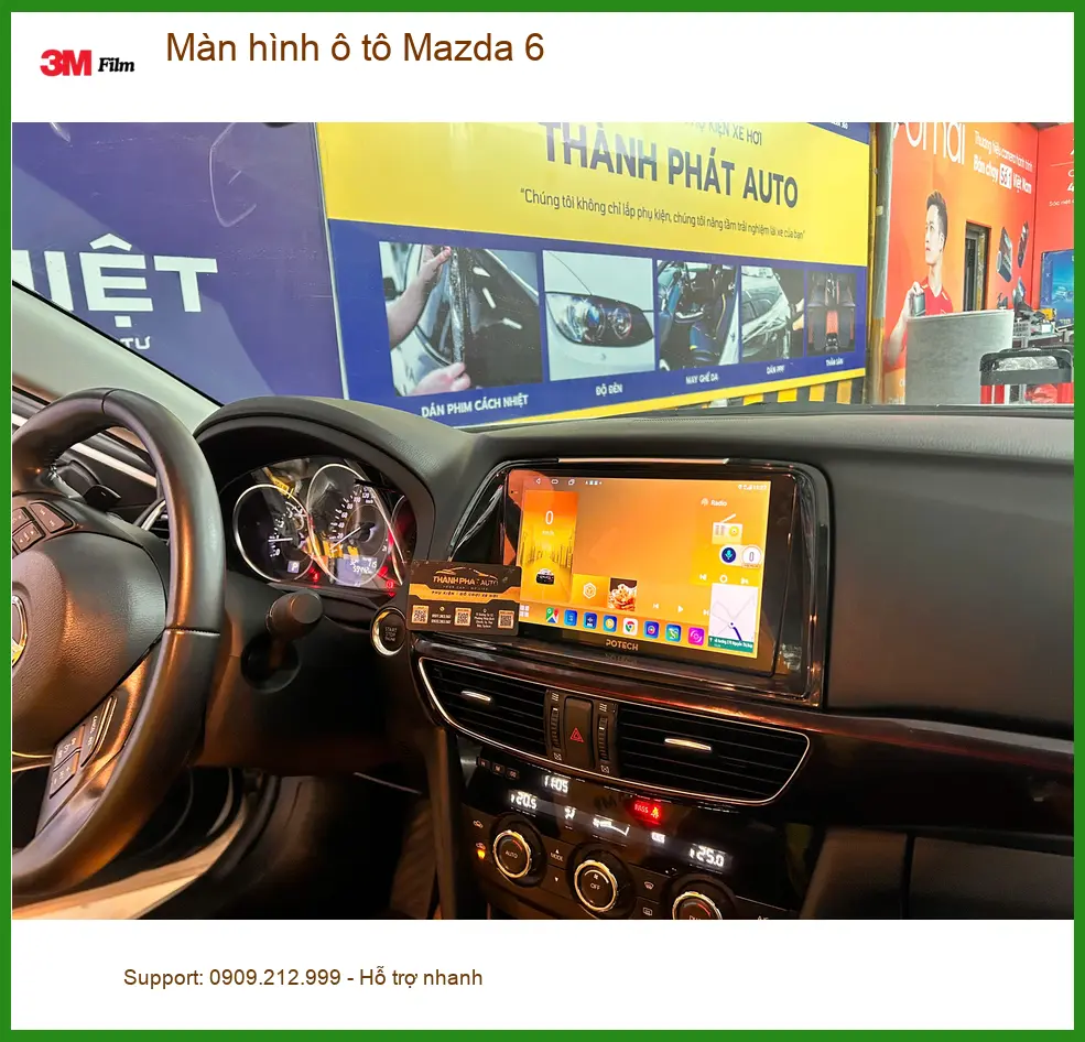 Địa chỉ lắp màn hình Android Mazda 6 cho Anh Hải tại Quận 6 để giải trí ảnh thực tế 5