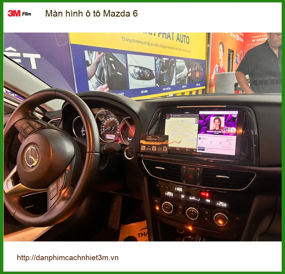 Anh Khải nâng cấp Màn hình ô tô Mazda 6 tại Quận 5 vì màn hình zin đã cũ ảnh thực tế 3