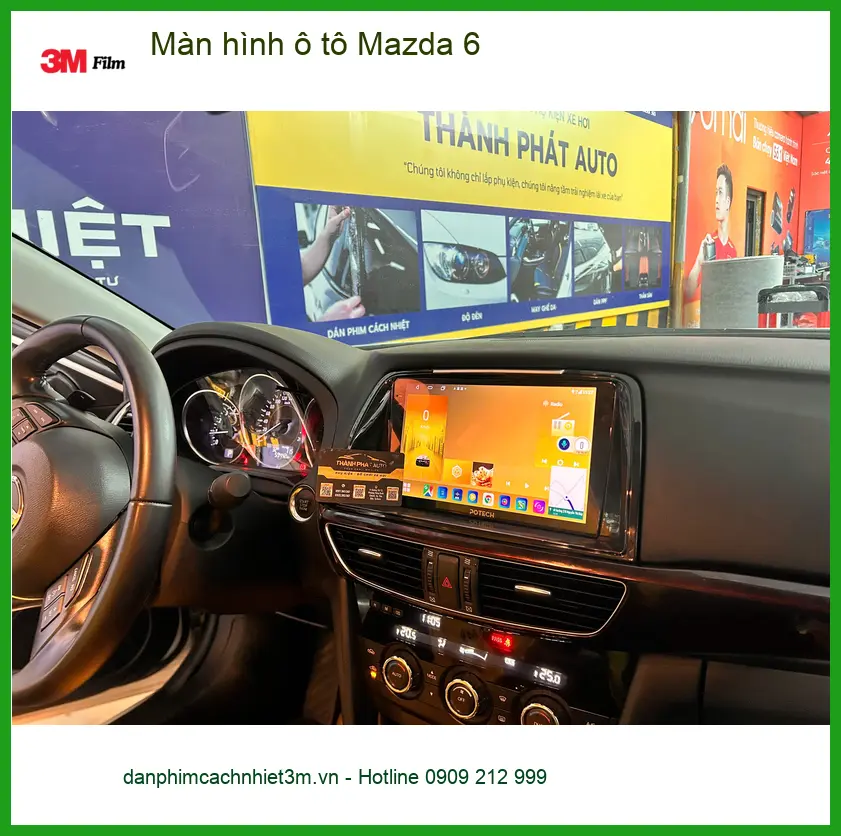 Anh Tấn lắp màn hình ô tô Mazda 6 tại Quận Nhà Bè vì màn hình zin quá lỗi thời