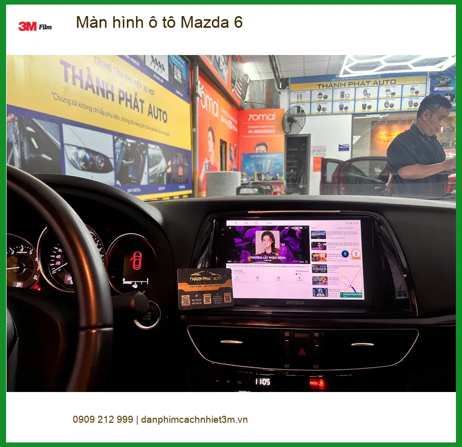 Anh Minh lắp màn hình ô tô Mazda 6 tại Quận 12 để trải nghiệm công nghệ mới ảnh thực tế 4