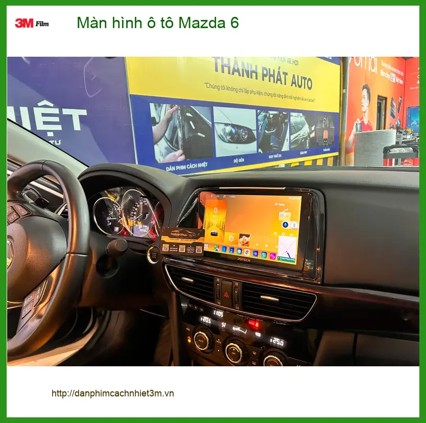 Anh Minh lắp Màn hình ô tô Mazda 6 tại Quận Tân Bình để xem bản đồ tiện hơn ảnh thực tế 3