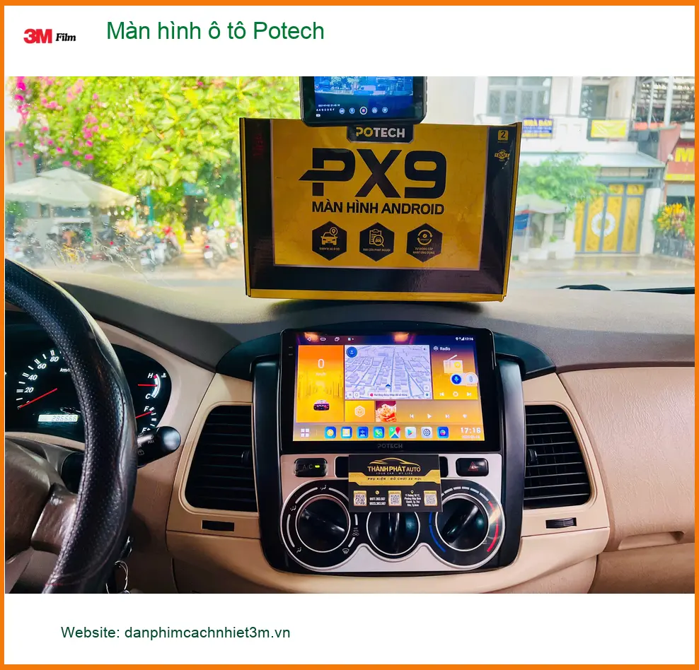 Chị Mai lắp màn hình ô tô Potech cho Honda CR-V tại Quận Gò Vấp