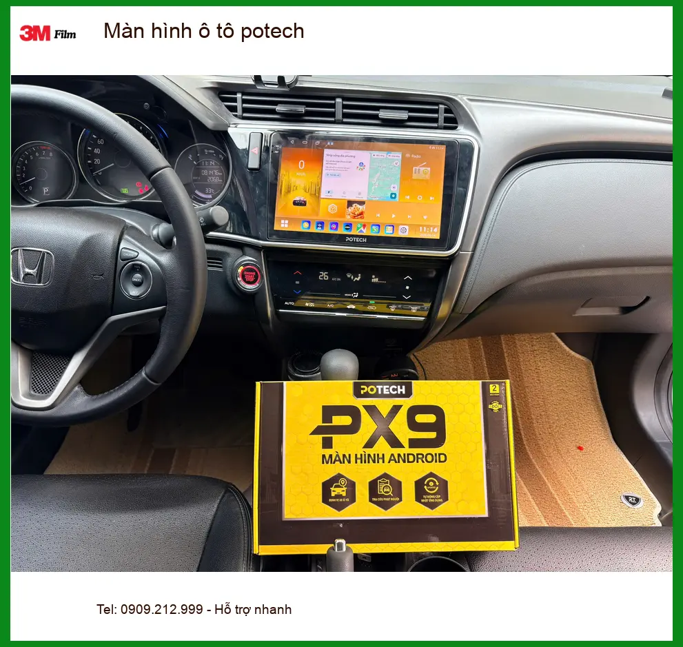 Chị Diễm nâng cấp màn hình Potech cho Hyundai Elantra tại Quận 2