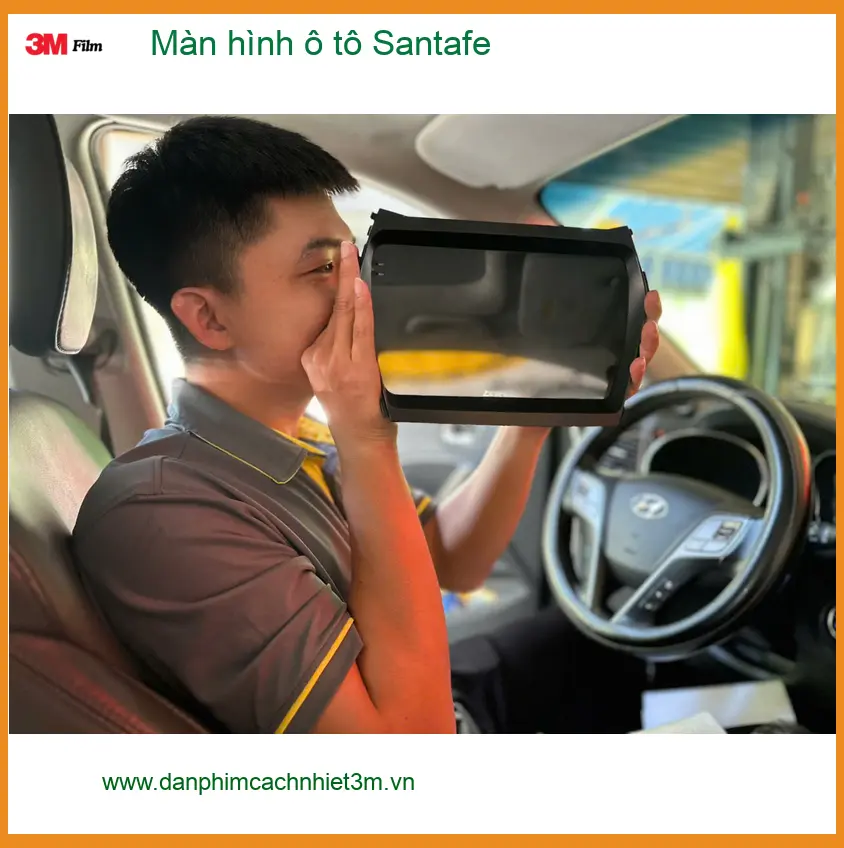 Anh Tấn nâng cấp màn hình ô tô Santafe tại Hóc Môn để có trải nghiệm giải trí tốt hơn ảnh thực tế 2