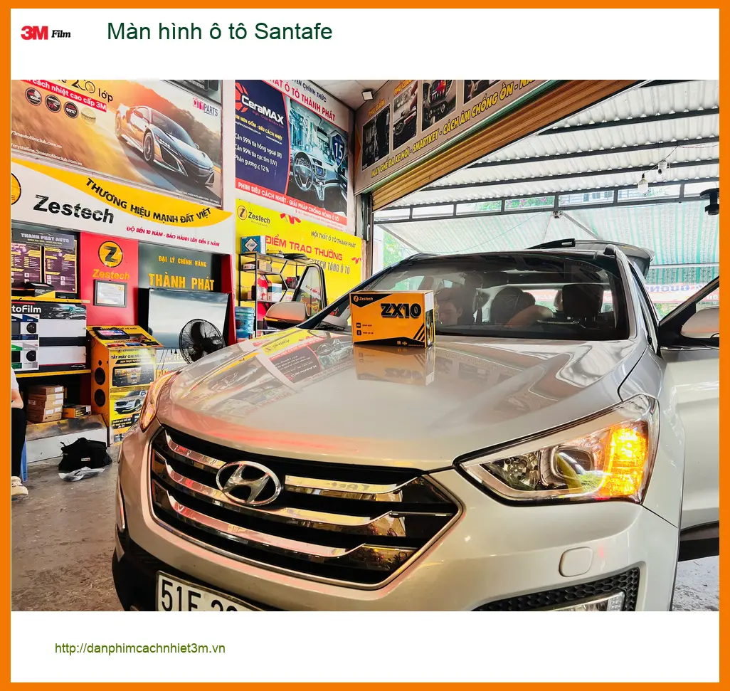 Anh Hưng nâng cấp màn hình ô tô Santafe tại Quận 7 để trải nghiệm tốt hơn ảnh thực tế 2