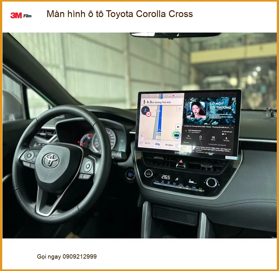Chị Mai Anh lắp màn hình ô tô Toyota Corolla Cross chính hãng tại Quận Phú Nhuận