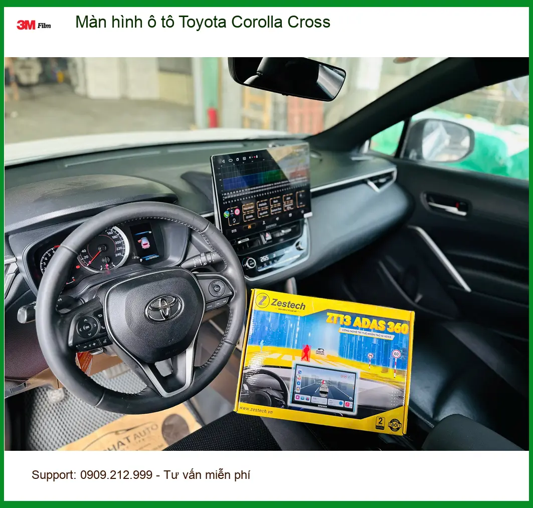 Chị Mai Anh lắp màn hình ô tô Toyota Corolla Cross chính hãng tại Quận Phú Nhuận ảnh thực tế 5