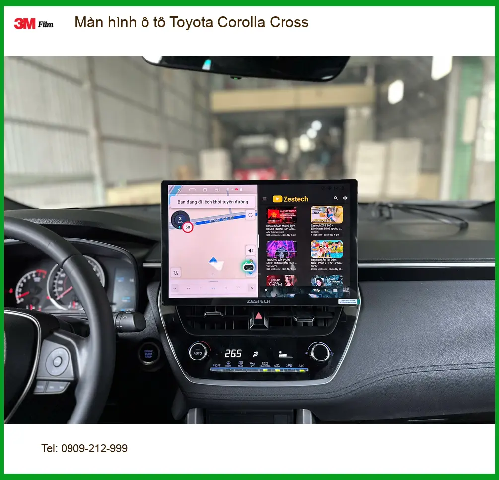 Anh Lộc nâng cấp màn hình ô tô Toyota Corolla Cross tại Quận 4 vì màn hình cũ đã lỗi thời ảnh thực tế 4