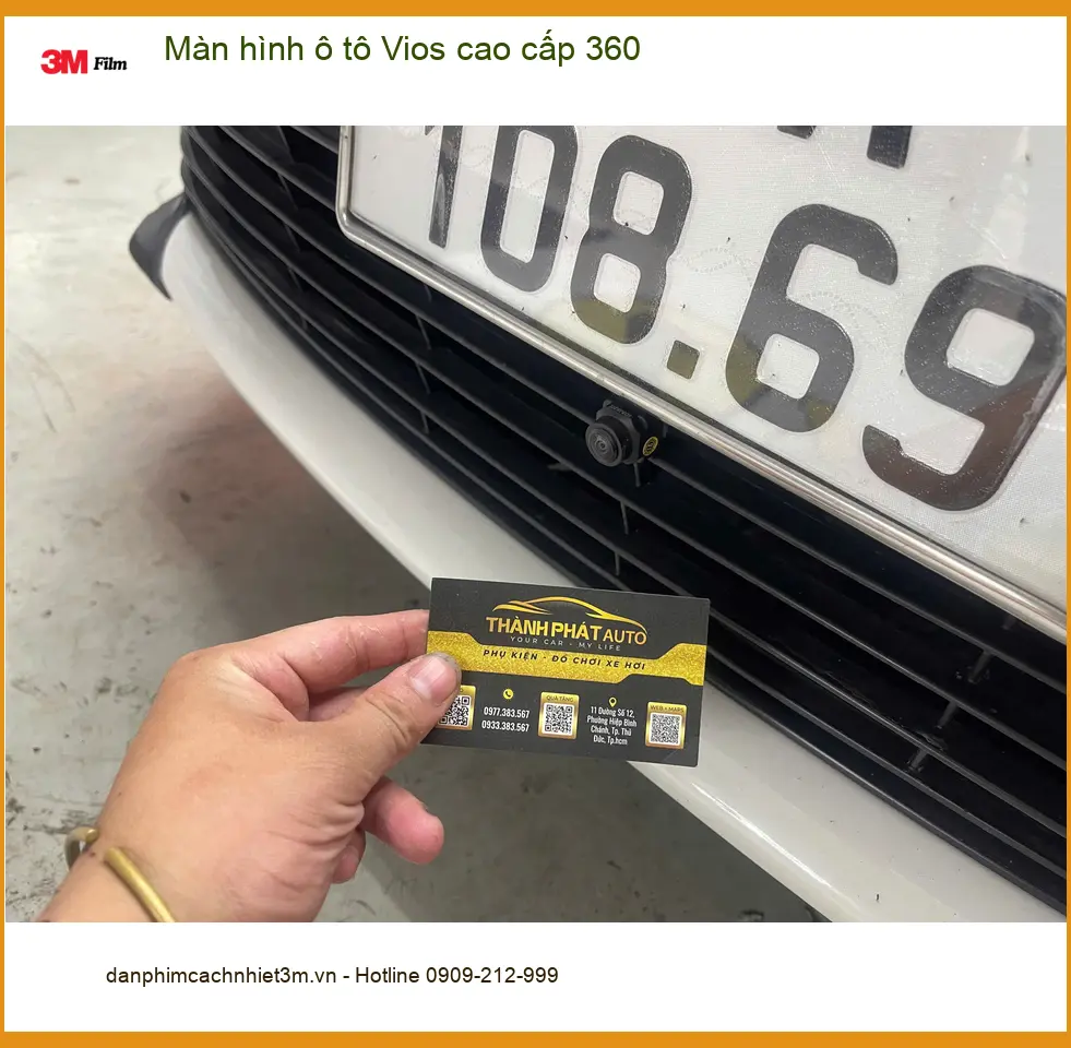 Anh Khải lắp màn hình ô tô Vios cao cấp 360 tại Quận 2 để lái xe an toàn