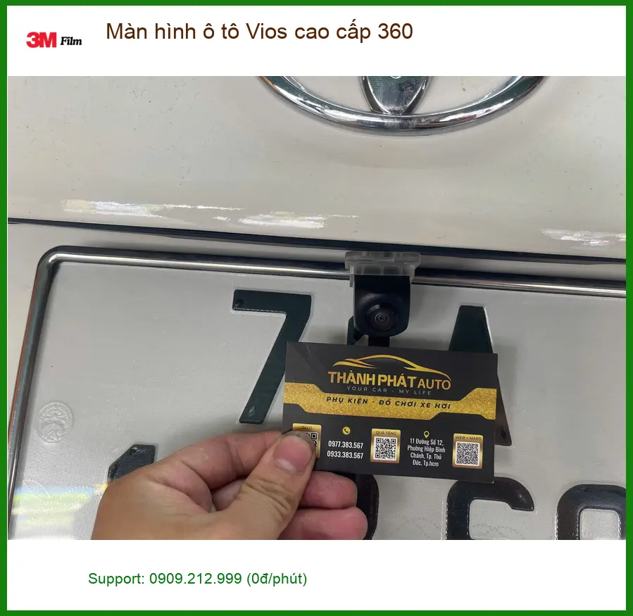 Anh Khải lắp màn hình ô tô Vios cao cấp 360 tại Quận 2 để lái xe an toàn ảnh thực tế 2