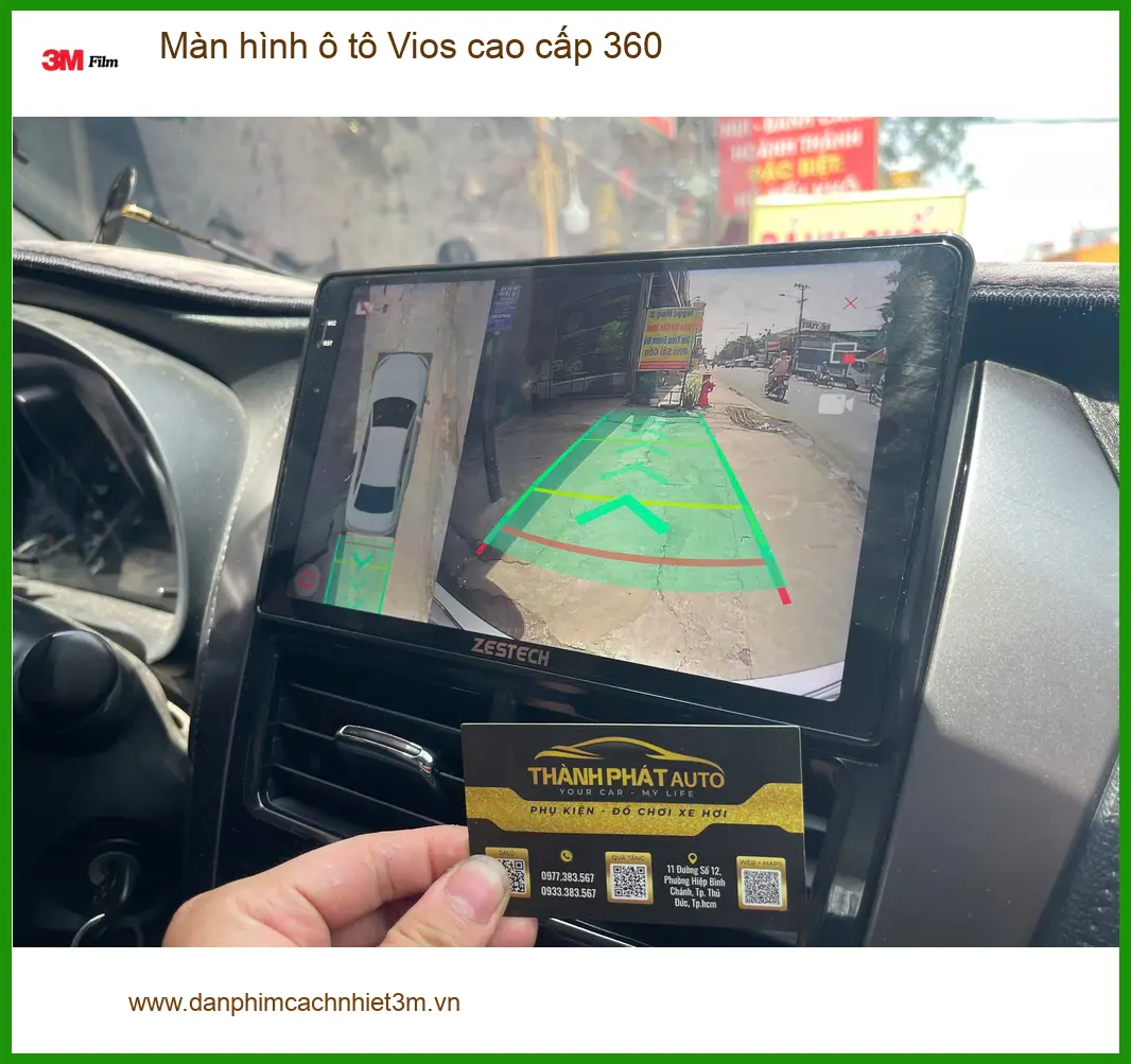 Chị Vân nâng cấp màn hình ô tô Vios 360 tại Quận Thủ Đức để an tâm lái xe ảnh thực tế 2