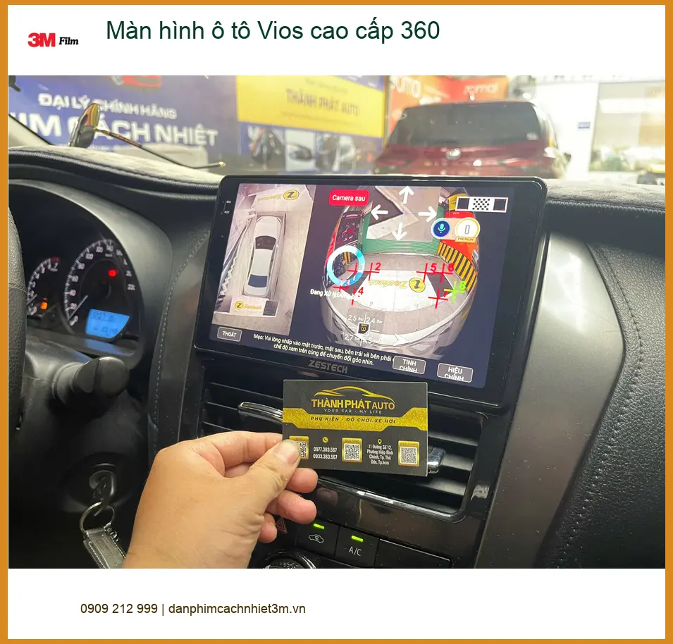 Chị Vân nâng cấp màn hình ô tô Vios 360 tại Quận Thủ Đức để an tâm lái xe ảnh thực tế 5