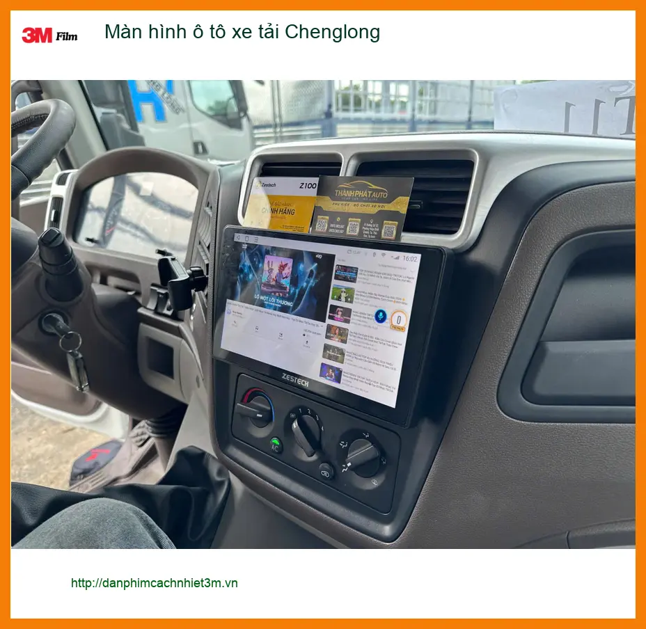 Chú Đông lắp màn hình ô tô xe tải Chenglong H5 tại Quận Tân Phú
