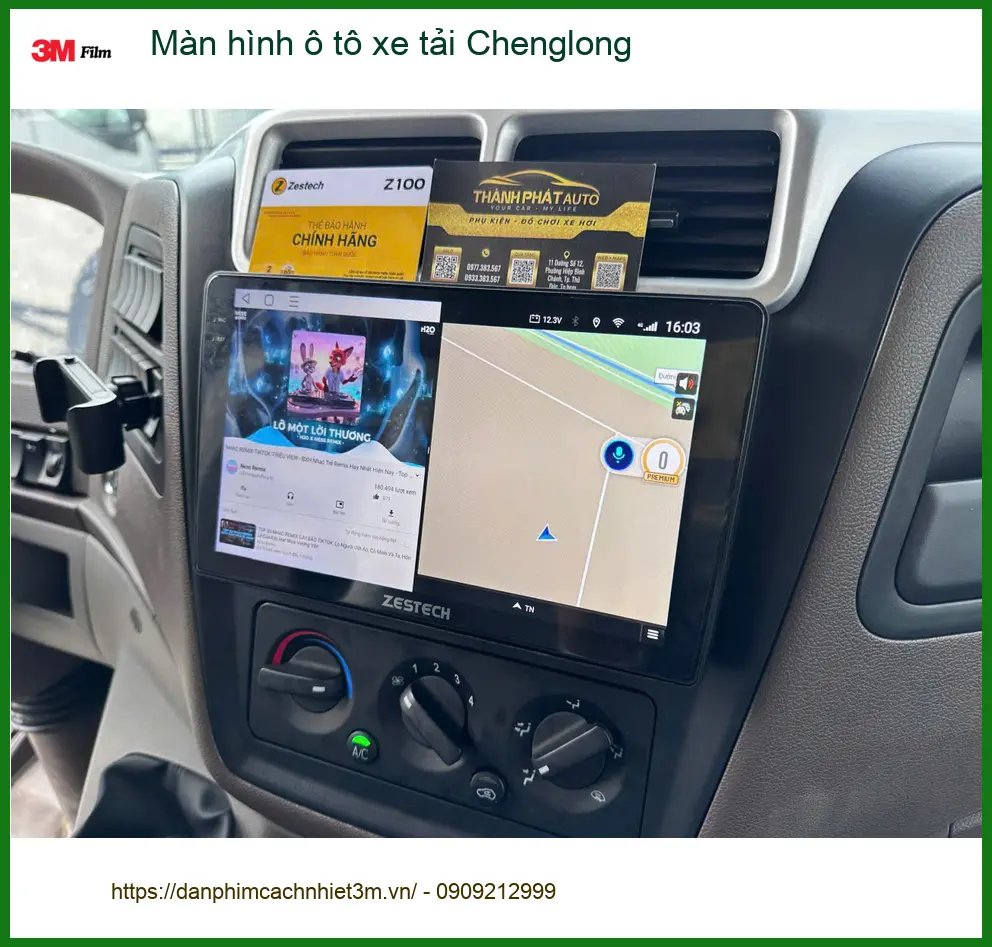Chú Đông lắp màn hình ô tô xe tải Chenglong H5 tại Quận Tân Phú ảnh thực tế 2