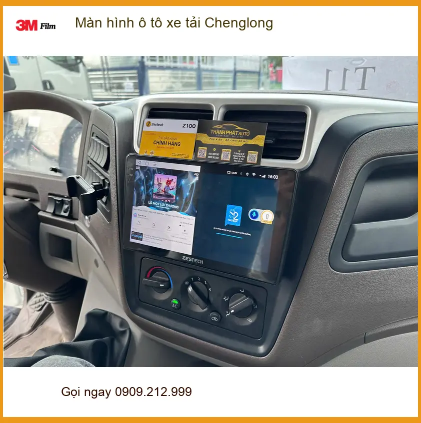 Chú Đông lắp màn hình ô tô xe tải Chenglong H5 tại Quận Tân Phú ảnh thực tế 3