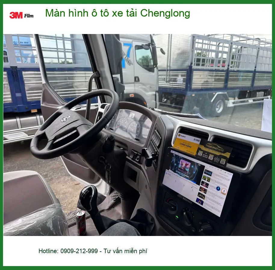 Chú Đông lắp màn hình ô tô xe tải Chenglong H5 tại Quận Tân Phú ảnh thực tế 4