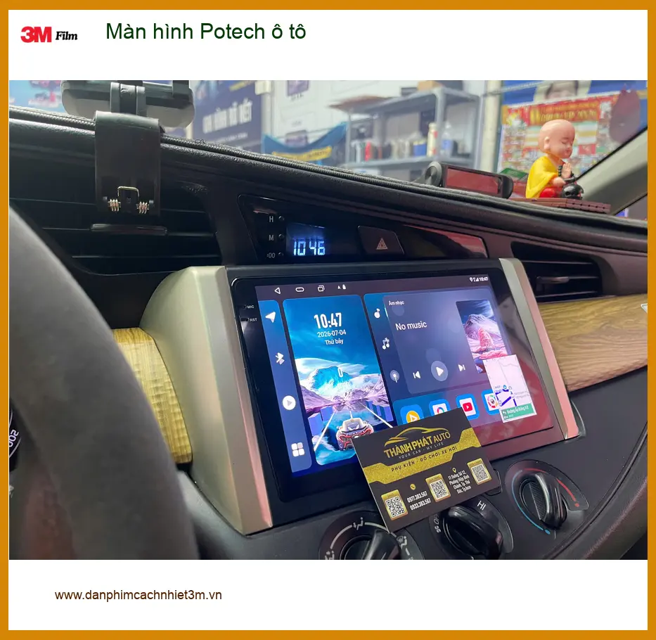 Anh Tấn lắp Màn hình Potech ô tô chính hãng Hyundai Santa Fe Quận 9