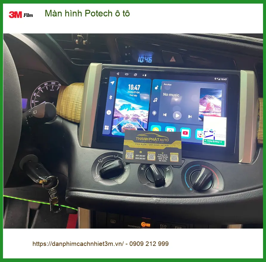 Anh Tấn lắp Màn hình Potech ô tô chính hãng Hyundai Santa Fe Quận 9 ảnh thực tế 3