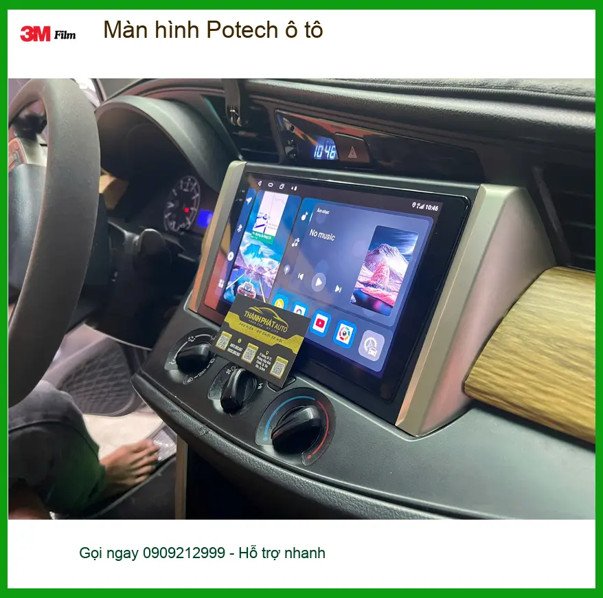 Anh Tấn lắp Màn hình Potech ô tô chính hãng Hyundai Santa Fe Quận 9 ảnh thực tế 4