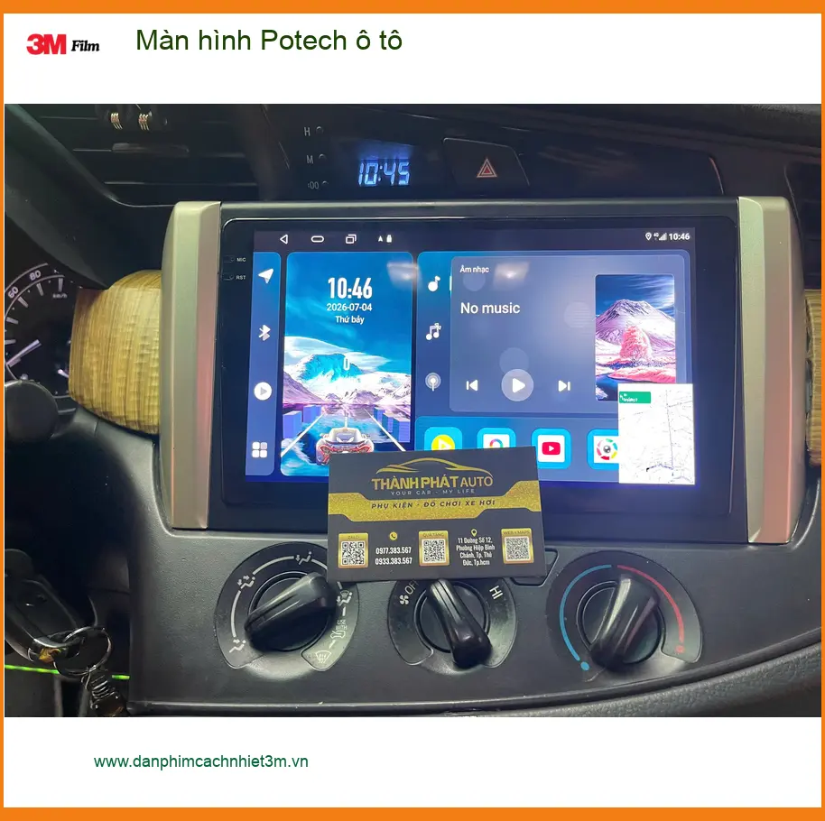 Anh Tấn lắp Màn hình Potech ô tô chính hãng Hyundai Santa Fe Quận 9 ảnh thực tế 5
