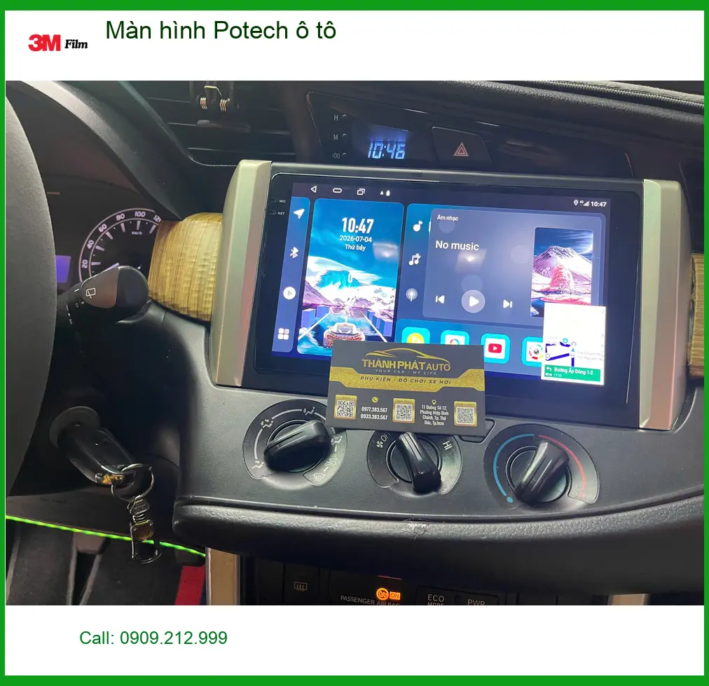Anh Kiên lắp Màn hình Potech ô tô cho Hyundai Creta ở Quận 1 vì màn zin quá lỗi thời ảnh thực tế 2