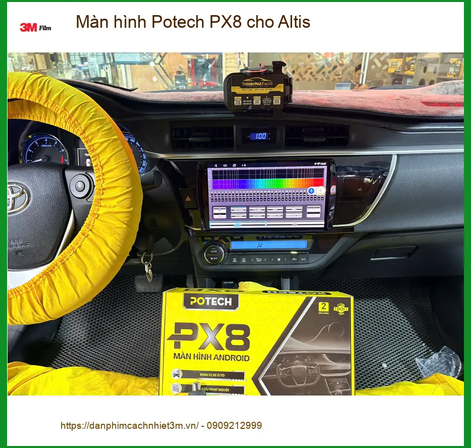 Chú Minh lắp màn hình Potech PX8 cho Altis tại Hóc Môn vì màn zin quá hạn chế tính năng ảnh thực tế 3