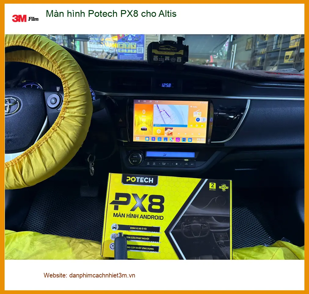 Anh Cường nâng cấp màn hình Potech PX8 cho Toyota Altis ở Nhà Bè để trải nghiệm tốt hơn ảnh thực tế 5