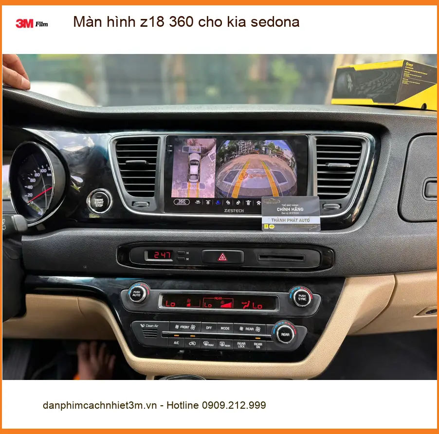 Anh Khang lắp Màn hình Z18 360 cho Kia Sedona tại Quận 4 để quan sát tốt hơn ảnh thực tế 2
