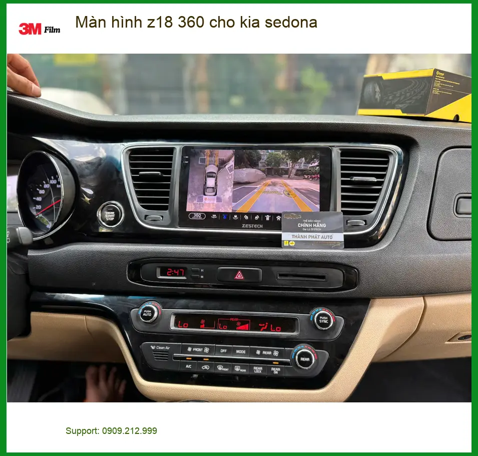 Anh Khải nâng cấp màn hình Z18 360 cho Kia Sedona tại Quận 10 để lái xe an toàn ảnh thực tế 2