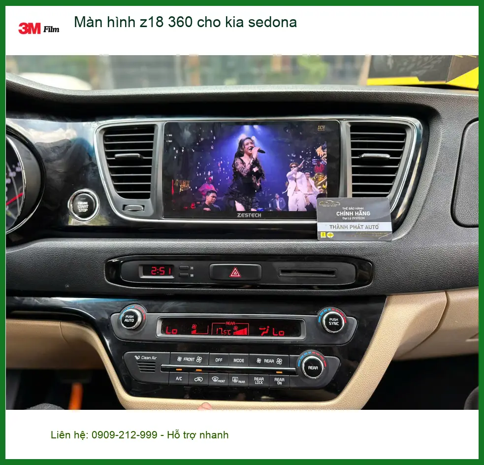 Anh Khải nâng cấp màn hình Z18 360 cho Kia Sedona tại Quận 10 để lái xe an toàn ảnh thực tế 5