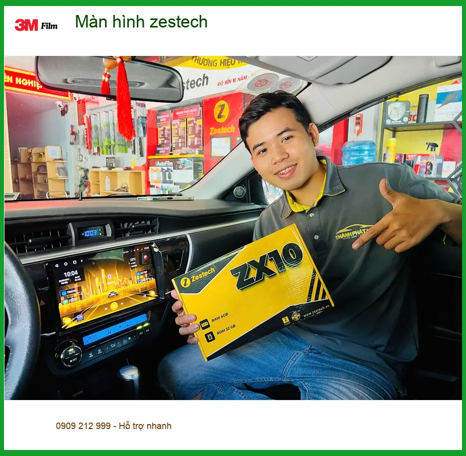 Chị Thúy nâng cấp màn hình Zestech Hyundai Accent ở Quận 6 để lái xe tiện lợi