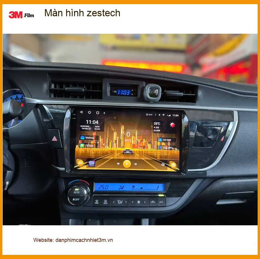 Chị Thúy nâng cấp màn hình Zestech Hyundai Accent ở Quận 6 để lái xe tiện lợi ảnh thực tế 3