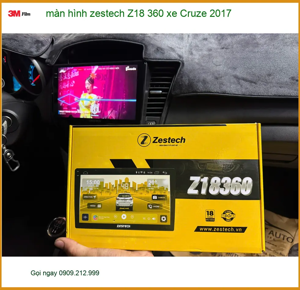 Anh Phước lắp màn hình Zestech Z18 360 xe Cruze 2017 tại Quận 1 ảnh thực tế 2