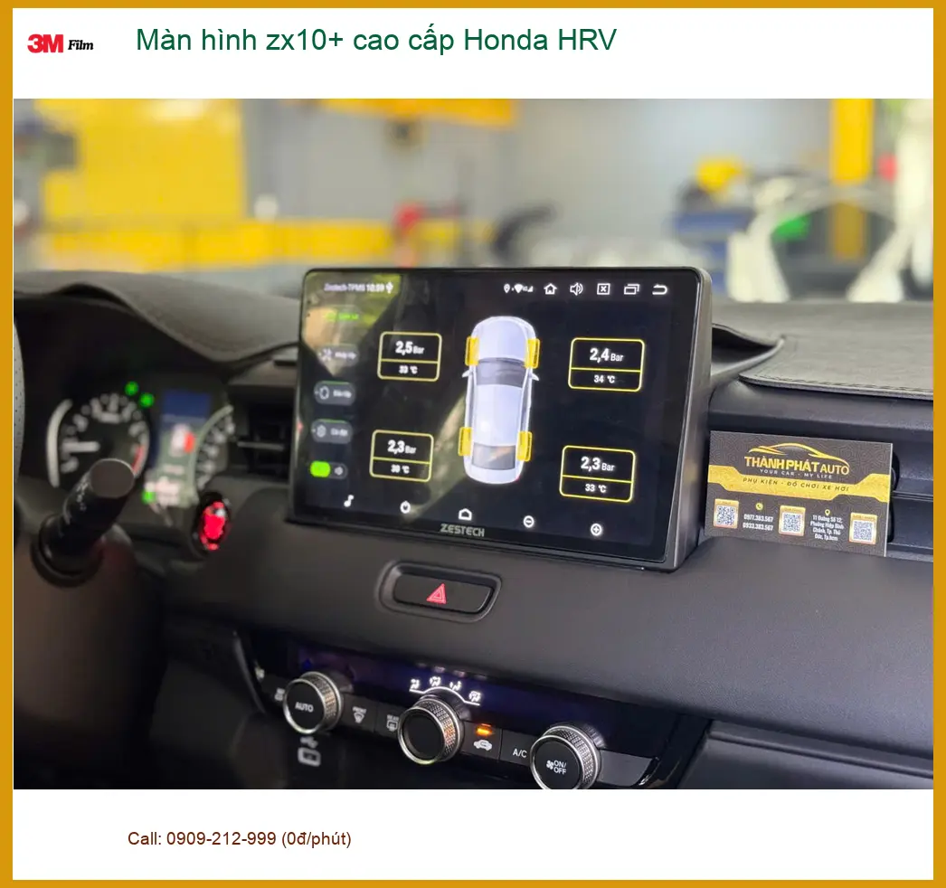 Chị Thảo lắp màn hình zx10+ cao cấp Honda HRV tại Quận 8 vì màn zin không có Google Maps