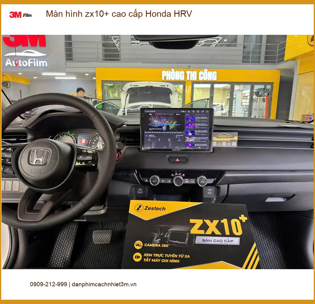 Chị Thảo lắp màn hình zx10+ cao cấp Honda HRV tại Quận 8 vì màn zin không có Google Maps ảnh thực tế 3