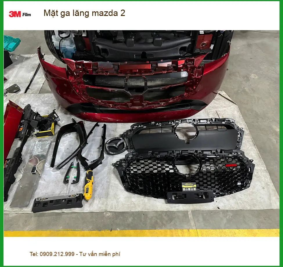 Anh Duy nâng cấp Mặt ga lăng Mazda 2 tại Quận 9 để đổi mới diện mạo xe ảnh thực tế 2