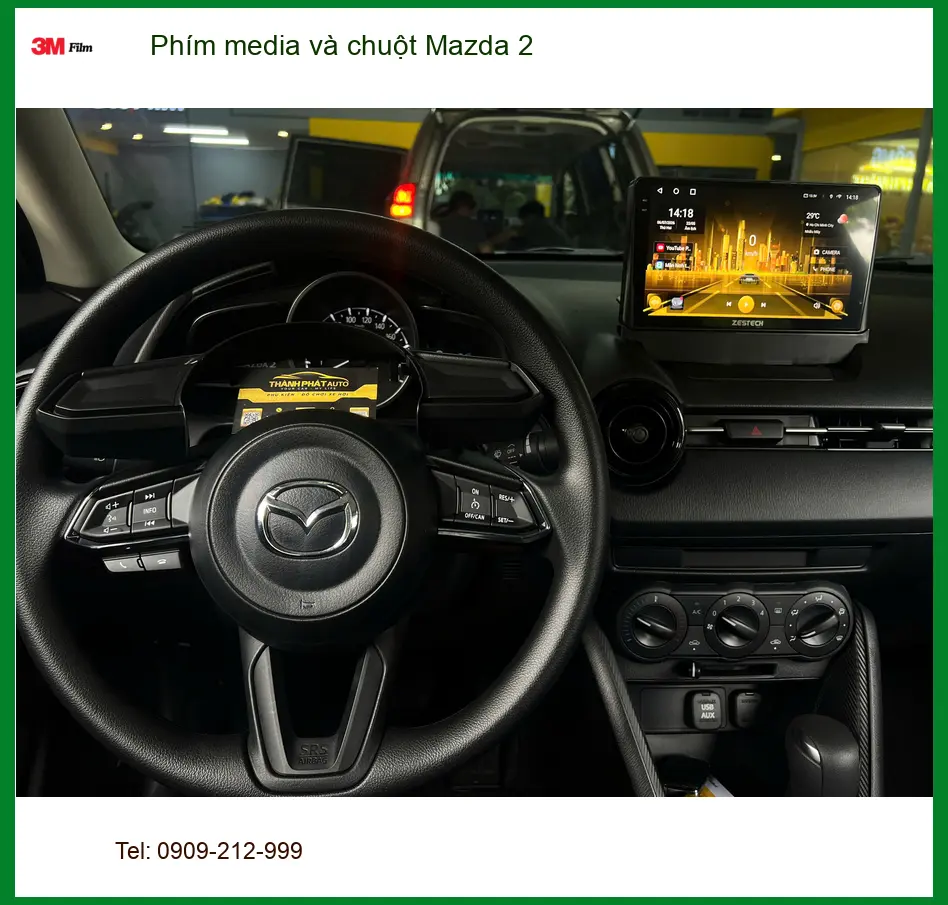 Anh Tùng lắp phím media và chuột Mazda 2 tại Quận 3 để điều khiển tiện lợi hơn ảnh thực tế 3
