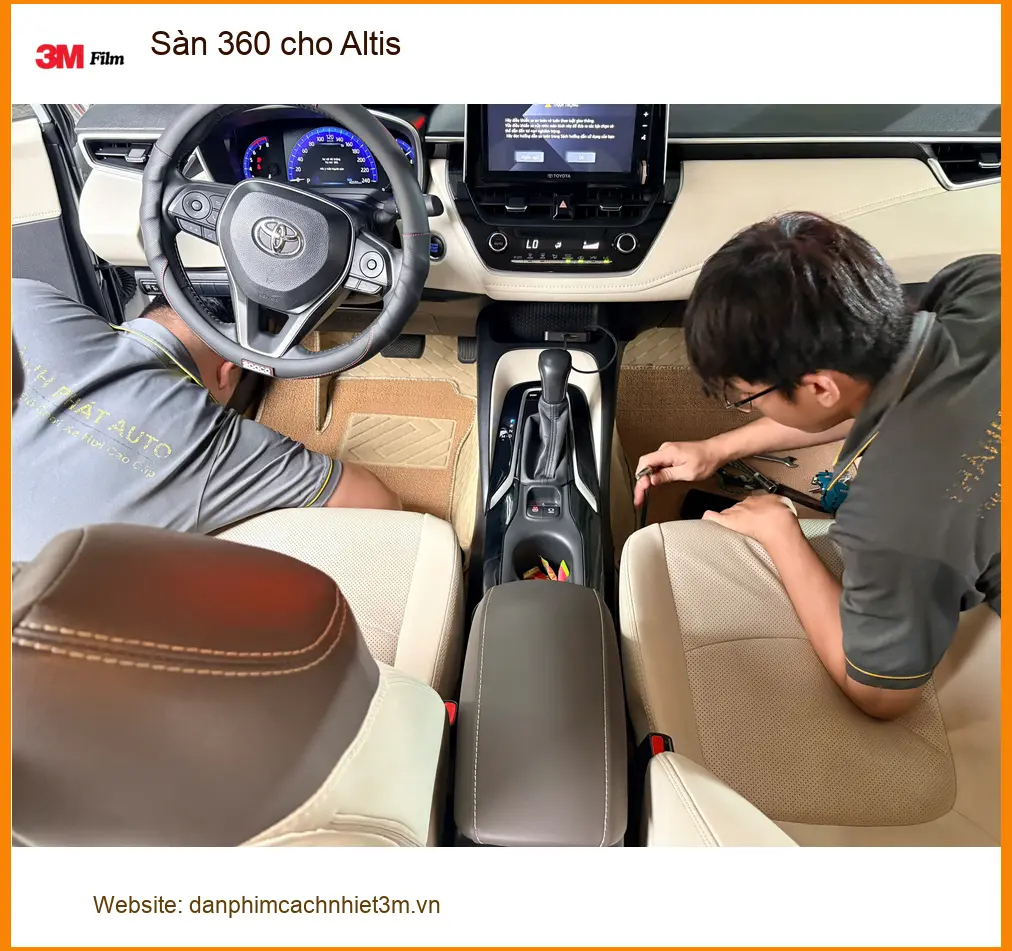 Cô Lan Anh nâng cấp Sàn 360 cho Toyota Altis ở Quận 12 giữ xe luôn sạch sẽ ảnh thực tế 2