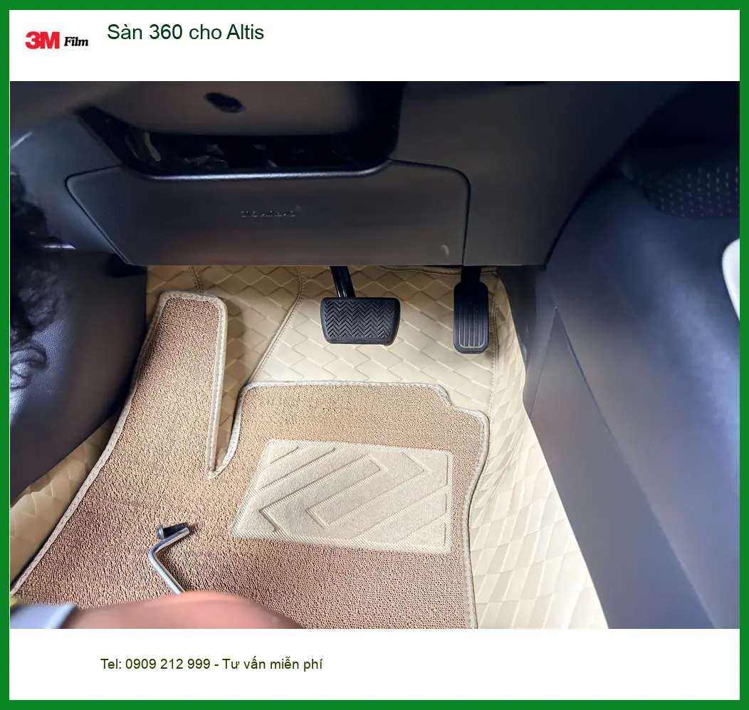 Cô Lan Anh nâng cấp Sàn 360 cho Toyota Altis ở Quận 12 giữ xe luôn sạch sẽ ảnh thực tế 3