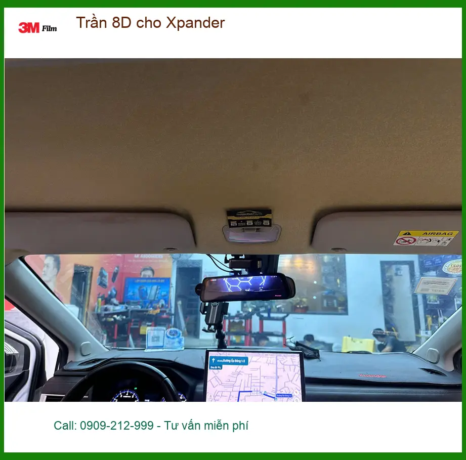 Anh Minh bọc Trần 8D cho Xpander tại Quận Tân Phú để nội thất sang trọng và sạch sẽ hơn ảnh thực tế 3