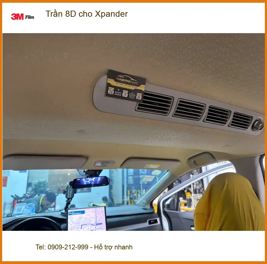 Anh Minh bọc Trần 8D cho Xpander tại Quận Tân Phú để nội thất sang trọng và sạch sẽ hơn ảnh thực tế 4