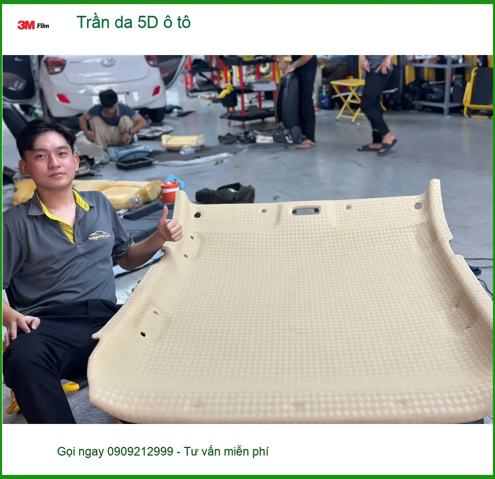 Chị Thanh Mai làm trần da 5D ô tô Suzuki XL7 tại Quận 9 cho xe sạch đẹp ảnh thực tế 2