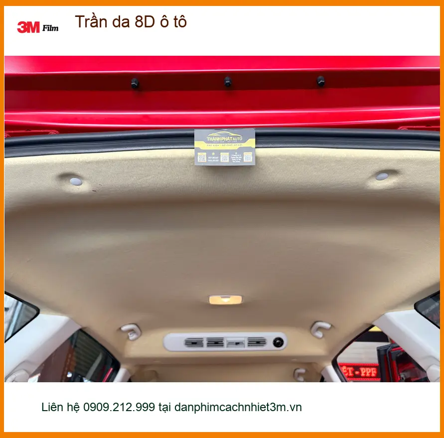 Anh Tùng bọc Trần da 8D ô tô cho Hyundai Creta tại Quận 5 vì trần xe cũ bị ố vàng ảnh thực tế 3