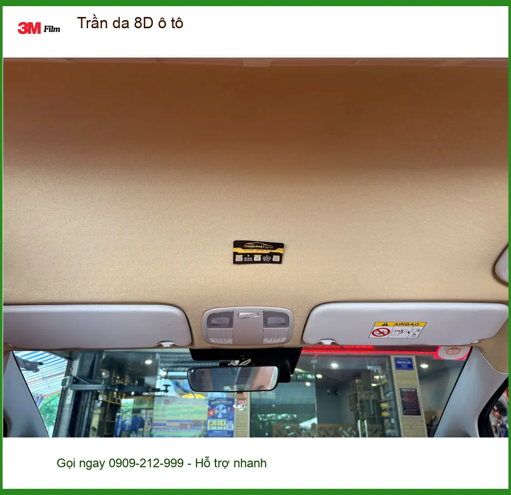 Anh Tùng bọc Trần da 8D ô tô cho Hyundai Creta tại Quận 5 vì trần xe cũ bị ố vàng ảnh thực tế 4