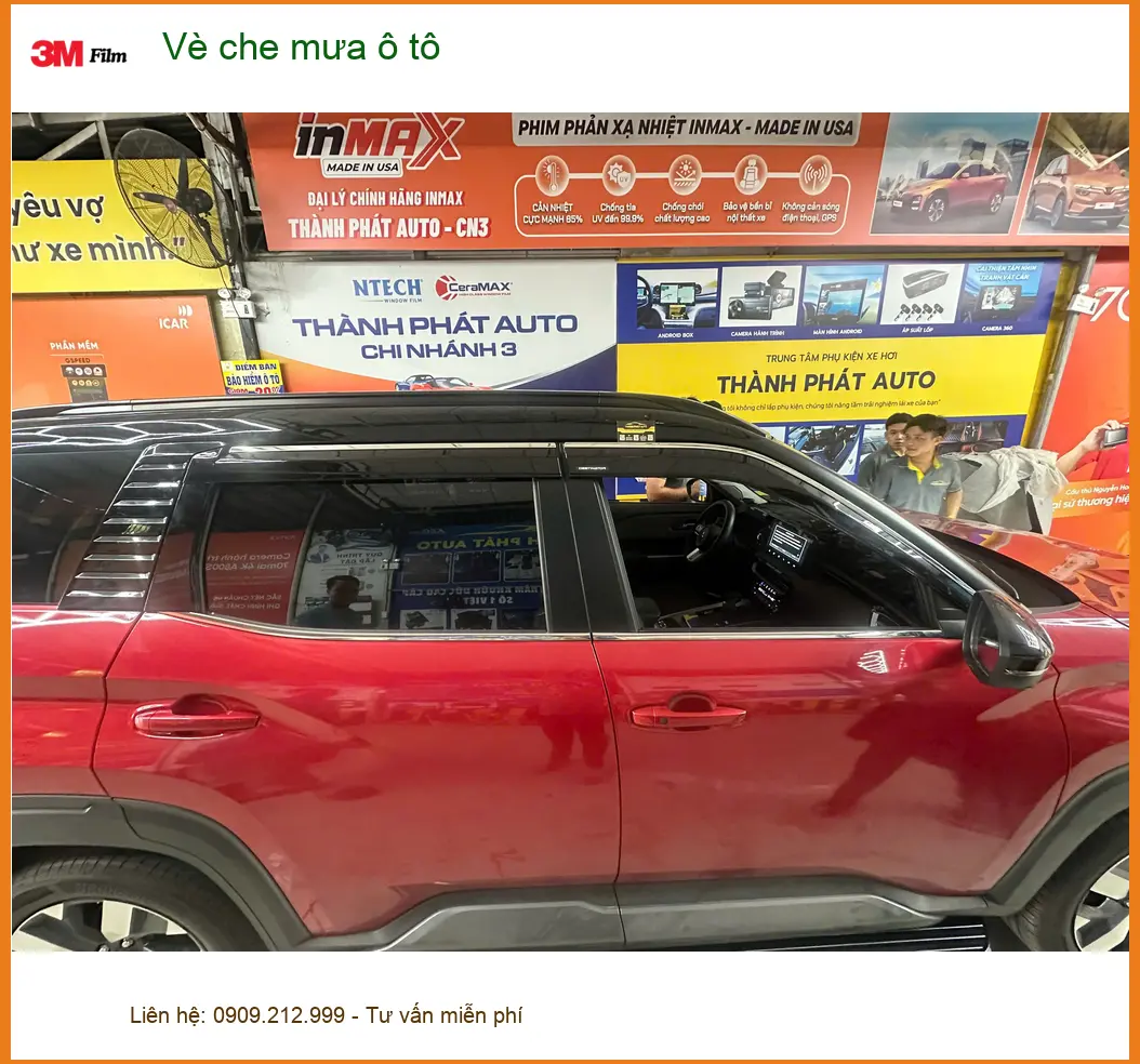 Anh Quang gắn vè che mưa ô tô cho Hyundai Accent tại Quận 2 tránh nước mưa hắt vào ảnh thực tế 4