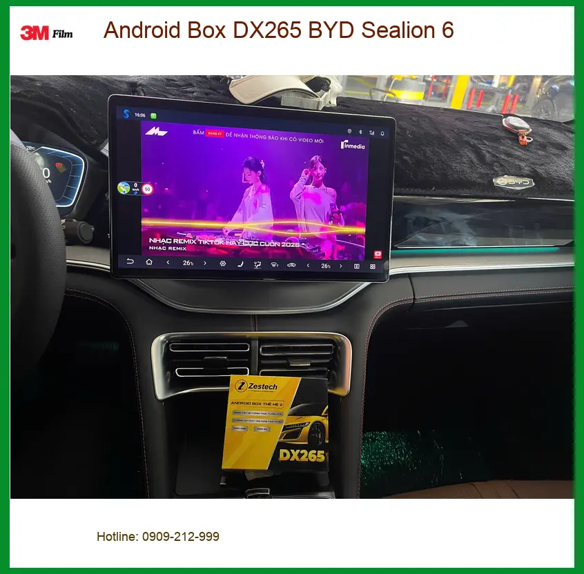Anh Tấn lắp Android Box DX265 cho BYD Sealion 6 Quận 9 muốn giải trí đa dạng
