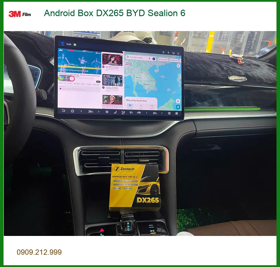 Anh Tấn lắp Android Box DX265 cho BYD Sealion 6 Quận 9 muốn giải trí đa dạng ảnh thực tế 2