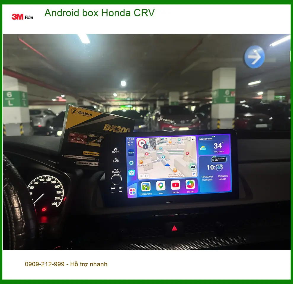 Anh Quang lắp Android box cho Honda CRV tại Quận 12 muốn giải trí đa nhiệm ảnh thực tế 4